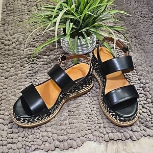 Black wedge sandal - SZ 5.5
